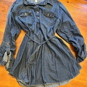 Womens maternity denim shirt